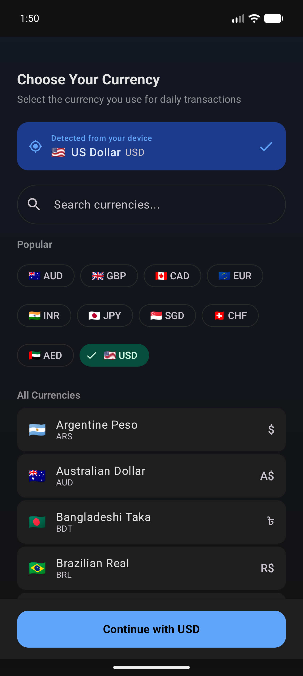 DhanRakshak 45+ Currencies - Dark Mode