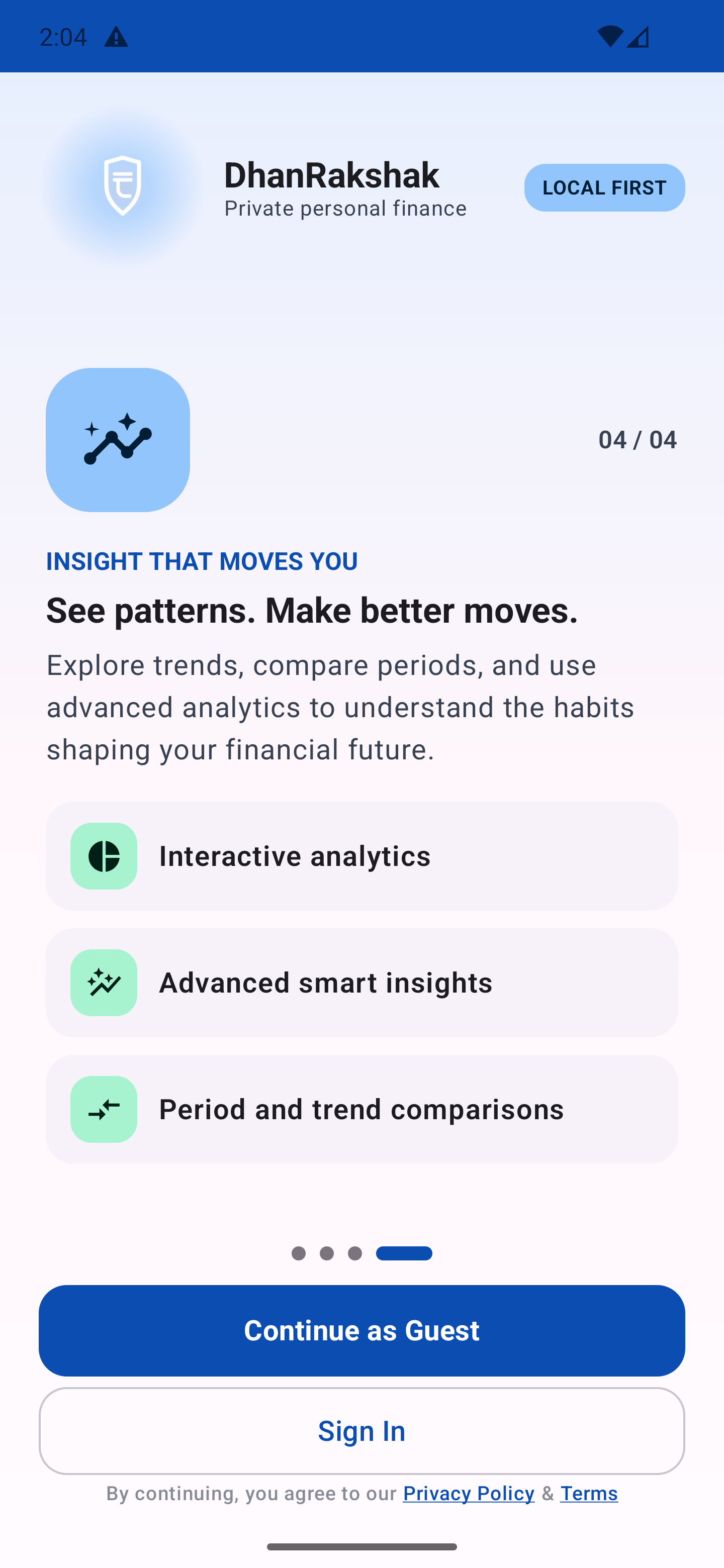 DhanRakshak Insights That Move You - Light Mode